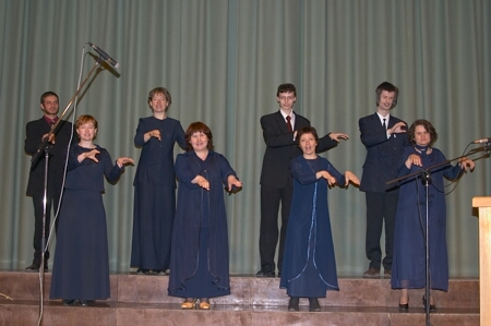 Deaf choir in concert in Riga I church