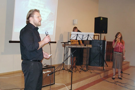 “Mira” Youth Church pastor Giedrius Rimša. January 2006, Lithuania