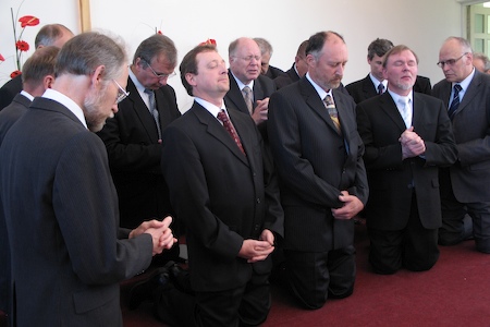 Ordination of three Estonian pastors — David Nõmmik, Viktor Nõmmik and Vitali Miroshnitshenko. June 9, 2007.