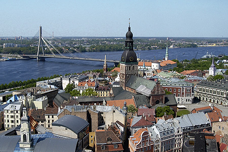 Panorama of Riga, Latvia.