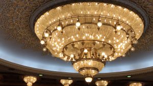 One of the 480 chandeliers.